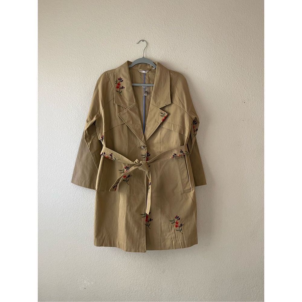 NWT soft surroundings Tallie‎ Trench Embroidered Coat medium